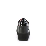 Charol 11,5 cm SHAKER-27 demonia zapatos alternativo plataforma negro