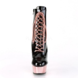 Charol 15,5 cm DELIGHT-1020 botines altos mujer plataforma cromo rosa