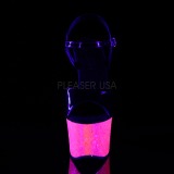 Charol 18 cm SKY-309UVLG Sandalias Mujer Plataforma Neon