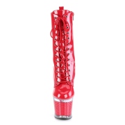 Charol 18 cm SPECTATOR-1040 botines plataforma con cordones en rojo