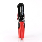 Charol 20 cm FLAMINGO-1020 botines altos mujer plataforma cromo rojo