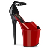 Charol 20 cm FLAMINGO-868 rojo zapatos pleaser con tacones altos