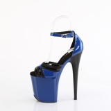 Charol 20 cm FLAMINGO-884 azules zapatos pleaser con tacones altos