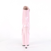 Charol 20 cm XTREME-1020 botines tacones altos con cordones rosas