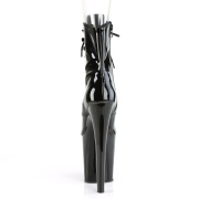 Charol 20 cm XTREME-1021 botines tacón aguja negros