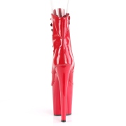 Charol 20 cm XTREME-1021 botines tacón aguja rojo