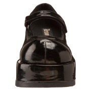 Charol 8,5 cm DEMONIA DOLLIE-01 zapatos de salón mary jane negros
