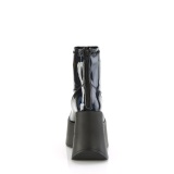 Charol emo 11,5 cm DYNAMITE-100 botines cua alta plataforma negro