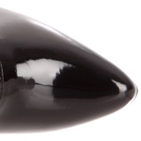 Charol negros 13 cm SEDUCE-3028 botas por encima de la rodilla con cordones