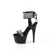 Charol strass 18 cm ADORE-770 tacones altos con correa al tobillo