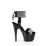 Charol strass 18 cm ADORE-770 tacones altos con correa al tobillo