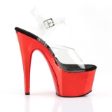 Cromo rojo plataforma 18 cm Pleaser ADORE-708 zapatos para pole dance y striptease