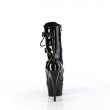 DELIGHT-1043 - 15 cm plataforma botines tacones altos charol negro