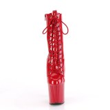 ENCHANT-1040 19 cm botines de tacn altos pleaser rojo