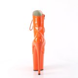 FLAMINGO-1020 20 cm botines de tacón altos pleaser naranja