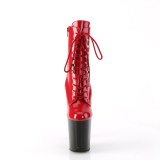 FLAMINGO-1020 20 cm botines de tacn altos pleaser rojo