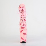 FLAMINGO-1020KISSES 20 cm botines de tacn altos pleaser rosa