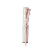 FLAMINGO-1040TT 20 cm botines de tacn altos pleaser blush blanco