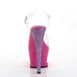 Fucsia purpurina 18 cm Pleaser MOON-708OMBRE Zapatos con tacones pole dance