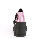 Glitter Vegan 12 cm STOMP-15 lolita botines cuña alta plataforma