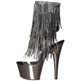Gris 18 cm ADORE-1017RSF botines con flecos de mujer tac�n altos