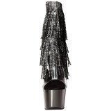 Gris 18 cm ADORE-1017RSF botines con flecos de mujer tac�n altos