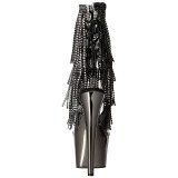 Gris 18 cm ADORE-1017RSF botines con flecos de mujer tac�n altos