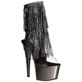 Gris 18 cm ADORE-1017RSF botines con flecos de mujer tac�n altos
