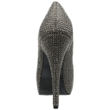 Gris Strass 14,5 cm Burlesque TEEZE-06RW zapatos de salón pies anchos hombre