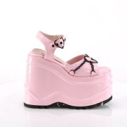 Holograma 15 cm Demonia WAVE-09 lolita zapatos sandalias con cuña alta plataforma