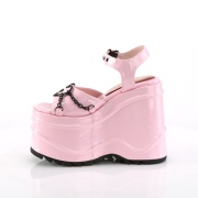 Holograma 15 cm DemoniaCult WAVE-09 lolita zapatos sandalias con cuña alta plataforma