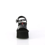 Holograma 6,5 cm DemoniaCult FUNN-10 emo lolita zapatos sandalias con cuña alta plataforma