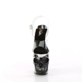 LED Plataforma crneo 20 cm Zapatos de tacn altos transparentes - pewter