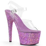 Lavanda purpurina plataforma 18 cm ADORE-708LG zapatos para pole dance y striptease