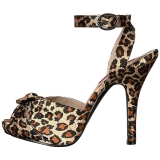 Leopardo Satinado 12,5 cm EVE-01 sandalias tallas grandes