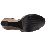 Marron Polipiel 7,5 cm KIMBERLY-05 sandalias tallas grandes