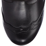 Negro 10,5 cm TESLA-102 botines de mujer con cordones
