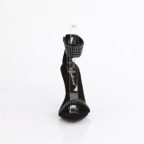 Negro 11,5 cm CUPID-440 correa al tobillo sandalias tacón aguja