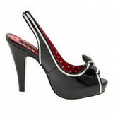 Negro 11,5 cm retro vintage BETTIE-05 Zapatos de tacón altos mujer