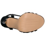 Negro 13 cm Pleaser AMUSE-13 sandalias de tacón alto