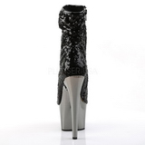 Negro 18 cm ADORE-1008SQ botines con lentejuelas de mujer