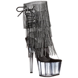 Negro 18 cm ADORE-1017RSFT botines con flecos de mujer tac�n altos