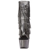 Negro 18 cm ADORE-1017SRS botines con flecos de mujer tac�n altos