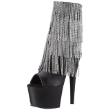 Negro 18 cm ADORE-1024RSF botines con flecos de mujer tac�n altos