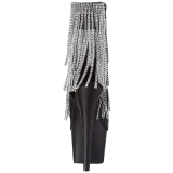Negro 18 cm ADORE-1024RSF botines con flecos de mujer tac�n altos