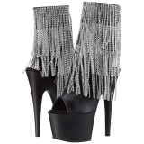 Negro 18 cm ADORE-1024RSF botines con flecos de mujer tac�n altos