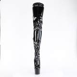 Negro 18 cm ADORE-4000 Vinilo plataforma botas altas crotch alto