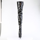 Negro 18 cm ADORE-4000SLT Vinilo plataforma botas altas crotch alto