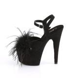 Negro 18 cm ADORE-709F sandalias de tac�n con plumas pole dance