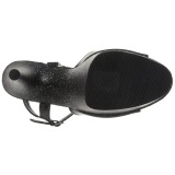 Negro 18 cm ADORE-709MMG brillo plataforma sandalias de tacón alto